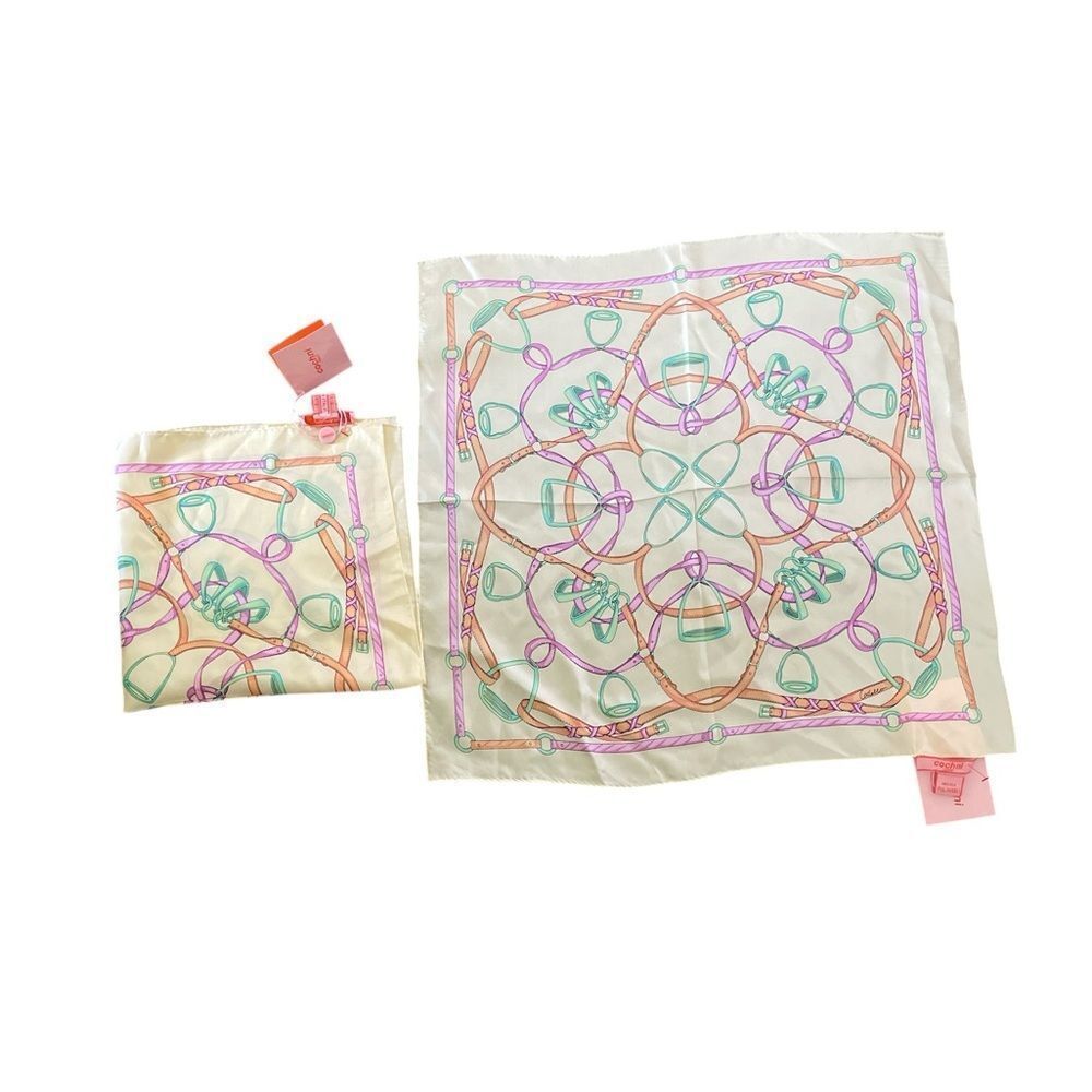 Cochni Italy Bundle 100% silk Colorful Patterned Scarf